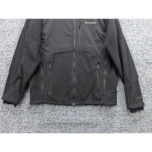 Columbia Ballistic Fleece Omnishield Jacket Mens LG Full Zip Outdoor Hiking Blk - Picture 4 of 13